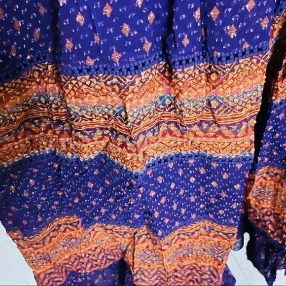 NEW FARM Rio Sophie Scarf Maxi Dress Rare Bohemian Tropical Vacation Resort - Picture 3 of 10